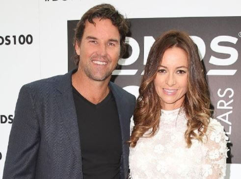 Joshua parents Pat Rafter and Lara Feltham.